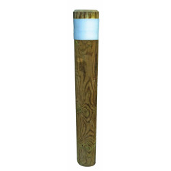 borne en bois ronde rétroréfléchissante