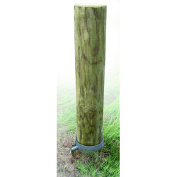 borne en bois ronde rétroréfléchissante