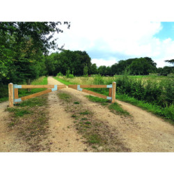 barrière tournante en bois double