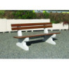 banc de parc béton Tremble bois