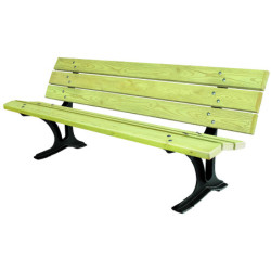 banc espace public Le Perpignanais en pin