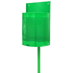 poteau acier pour corbeille demi-ronde