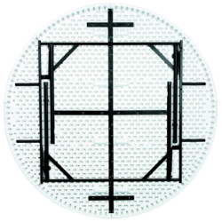 table polyéthylène pliante Saturne ronde
