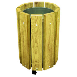 poubelle ronde en bois Léa