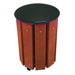poubelle ronde en bois Léa