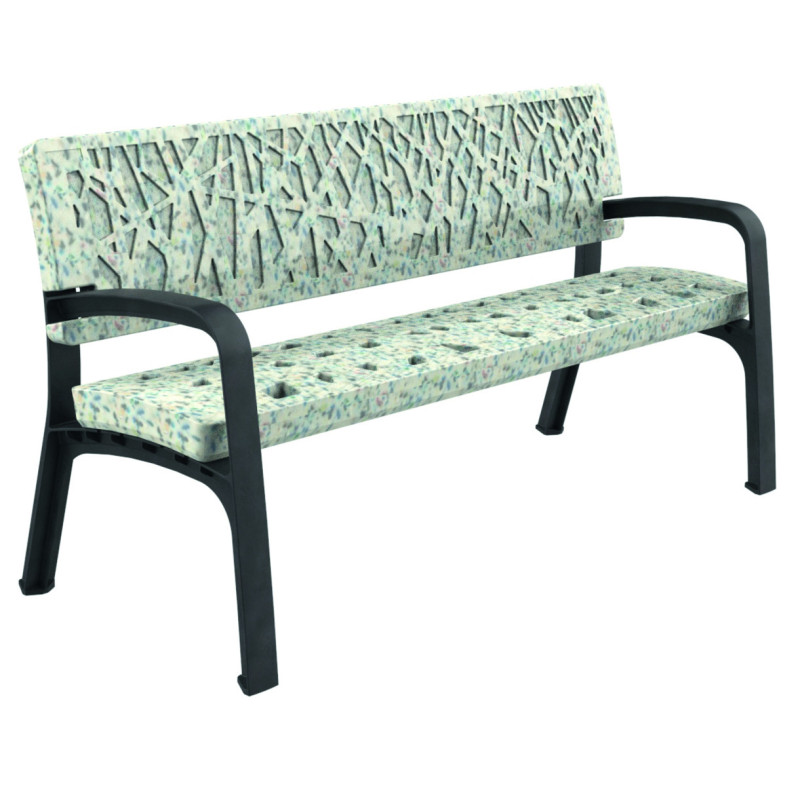 banc urbain plastique recyclé Le Tropézien Océan banc urbain plastique recyclé Le Tropézien Océan