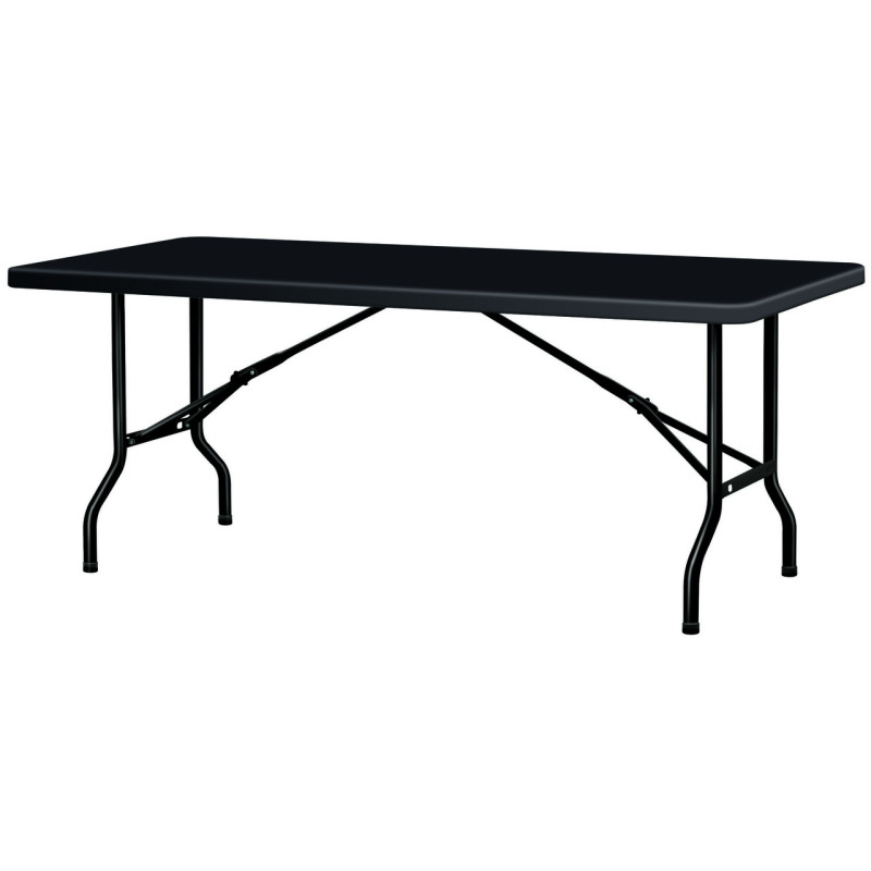 table polyéthylène Saturne rectangle noire table polyéthylène Saturne rectangle noire
