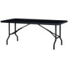 table polyéthylène Saturne rectangle noire