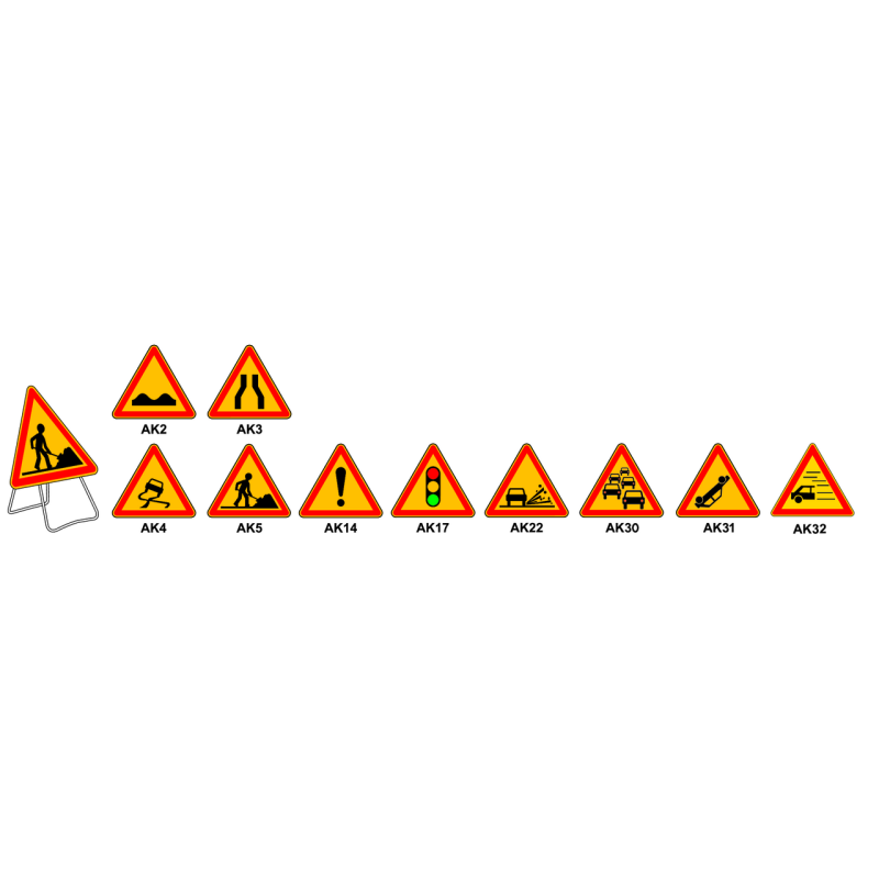 panneau de danger temporaire type AK panneau de danger temporaire type AK