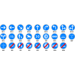 panneau routier d'obligation type B