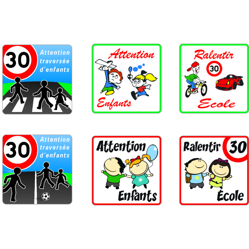 panneau routier Attention enfant