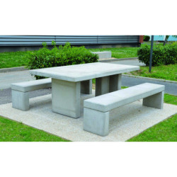 table pique-nique béton robuste Thémis