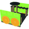 Train wagon table et bancs