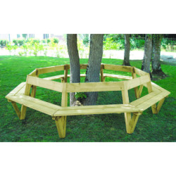banc bois contour d'arbre Sol