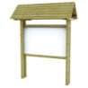 *Vitrine en plexiglas, cadre en pin classe IV, 2 battants et serrure inox (L 150 x h 90 cm).