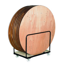 chariot table ronde pliante