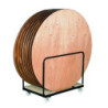 chariot table ronde pliante