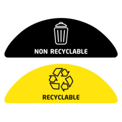 stickers pour corbeille acier Tulipe double
