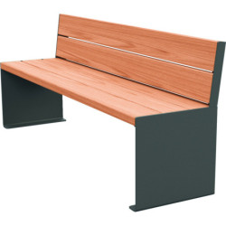 banc de ville Kub acier/bois