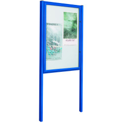 kit poteaux 40 x 60 mm pour vitrine extérieure