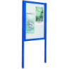 kit poteaux 40 x 60 mm pour vitrine extérieure