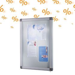 Prix Discount sur le lot de 2 vitrines d'affichage Aludra