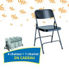44 chaises pliantes Nevada + 4 chaises et 1 chariot en cadeau