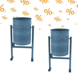 2 corbeilles de ville métal La Barcelonaise