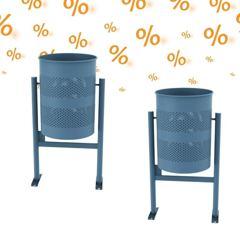 2 corbeilles de ville métal La Barcelonaise