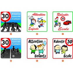 panneau routier Attention enfant