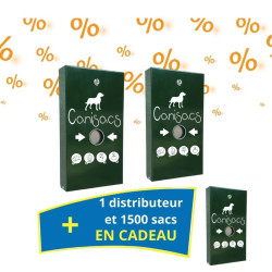 2 distributeurs sacs hygiène canine Distri'prop : 1 offert