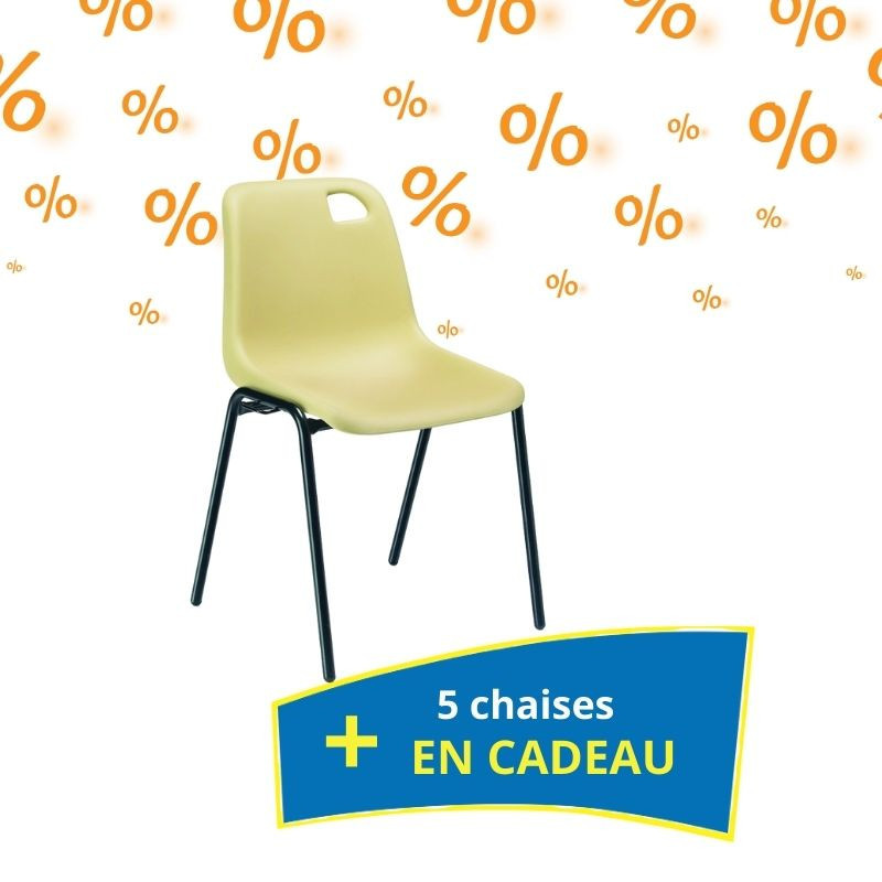 55 chaises Vanoise empilables M2 + 5 chaises en cadeau