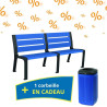 4 bancs le Millavois + 1 corbeille Natura + 1 corbeille en cadeau