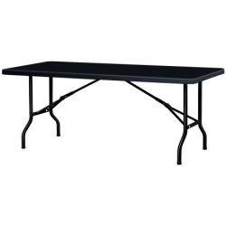 table polyéthylène Saturne rectangle noire