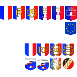 écussons porte-drapeaux collectivités