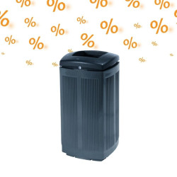 5 corbeilles plastique 60 L Natura