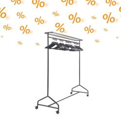 2 vestiaires sur roulettes + cintres antivol
