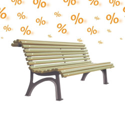 2 bancs en pin Occitanie