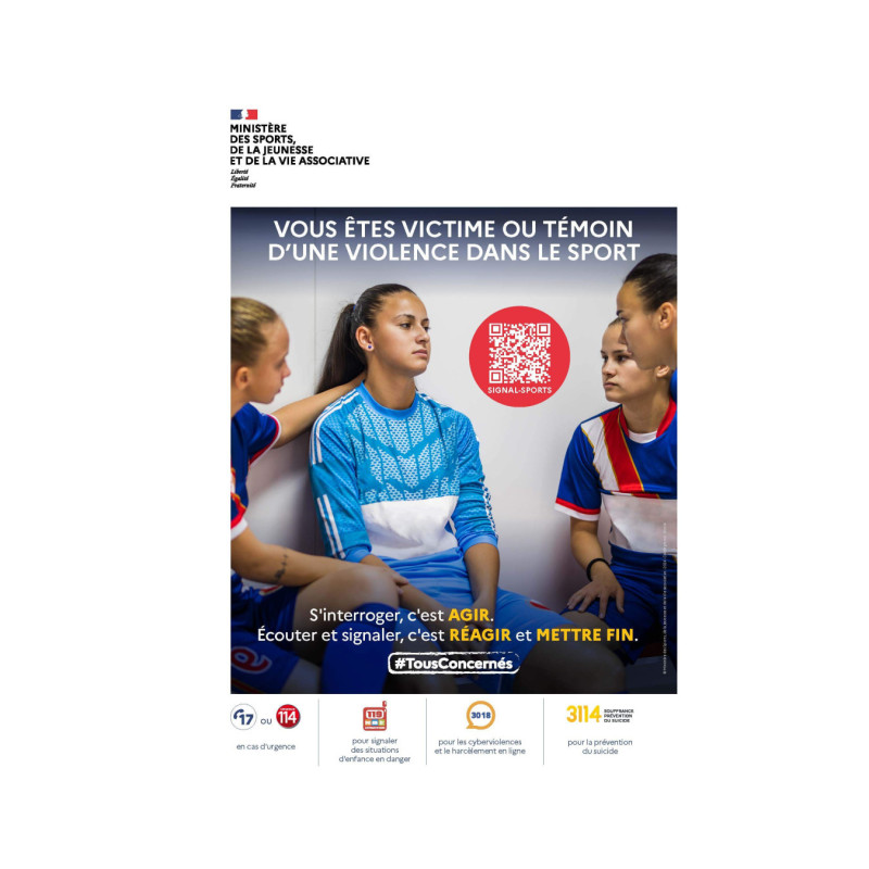 Panneau signalement violences dans le sport