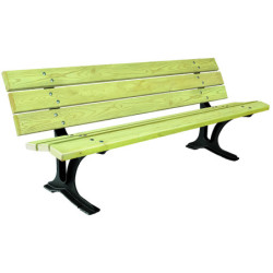 banc espace public Le Perpignanais en pin