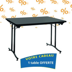 10 tables pliantes Élégante + 1 table offerte