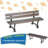 5 bancs plastique recyclé Détente + 1 banquette offerte