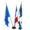 socle 3 drapeaux mairie