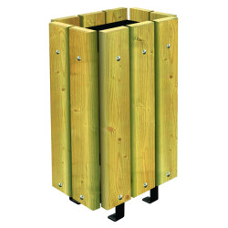 5 bancs pin Le Perpignanais + 1 corbeille + 1 corbeille offerte