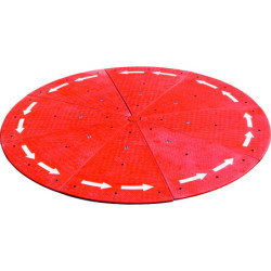 giratoire franchissable rouge