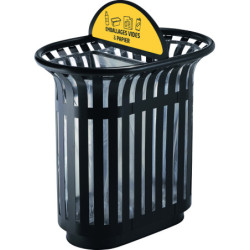 corbeille extérieure recyclage Tulipe double