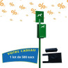 2 bornes de propreté canine sur poteau + 1 lot de 500 sacs OFFERT