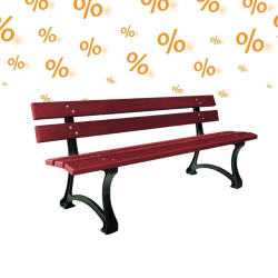 3 bancs de ville bois Le Bastiais