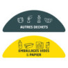 Stickers, en option.