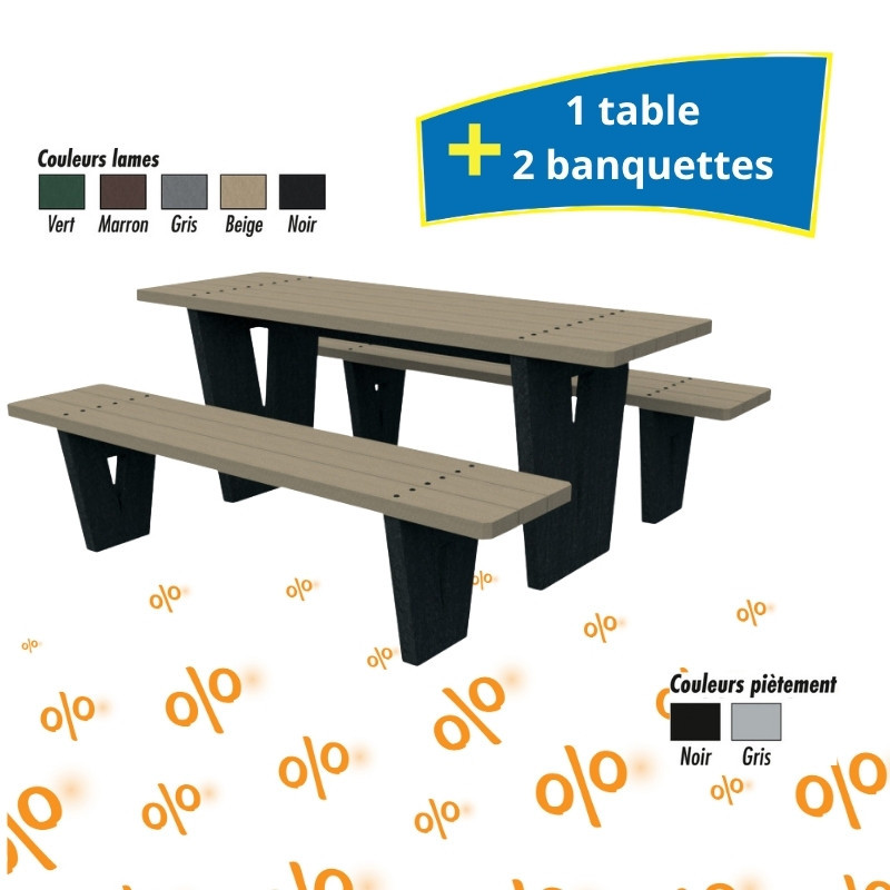 1 table pique-nique Venty à prix Discount